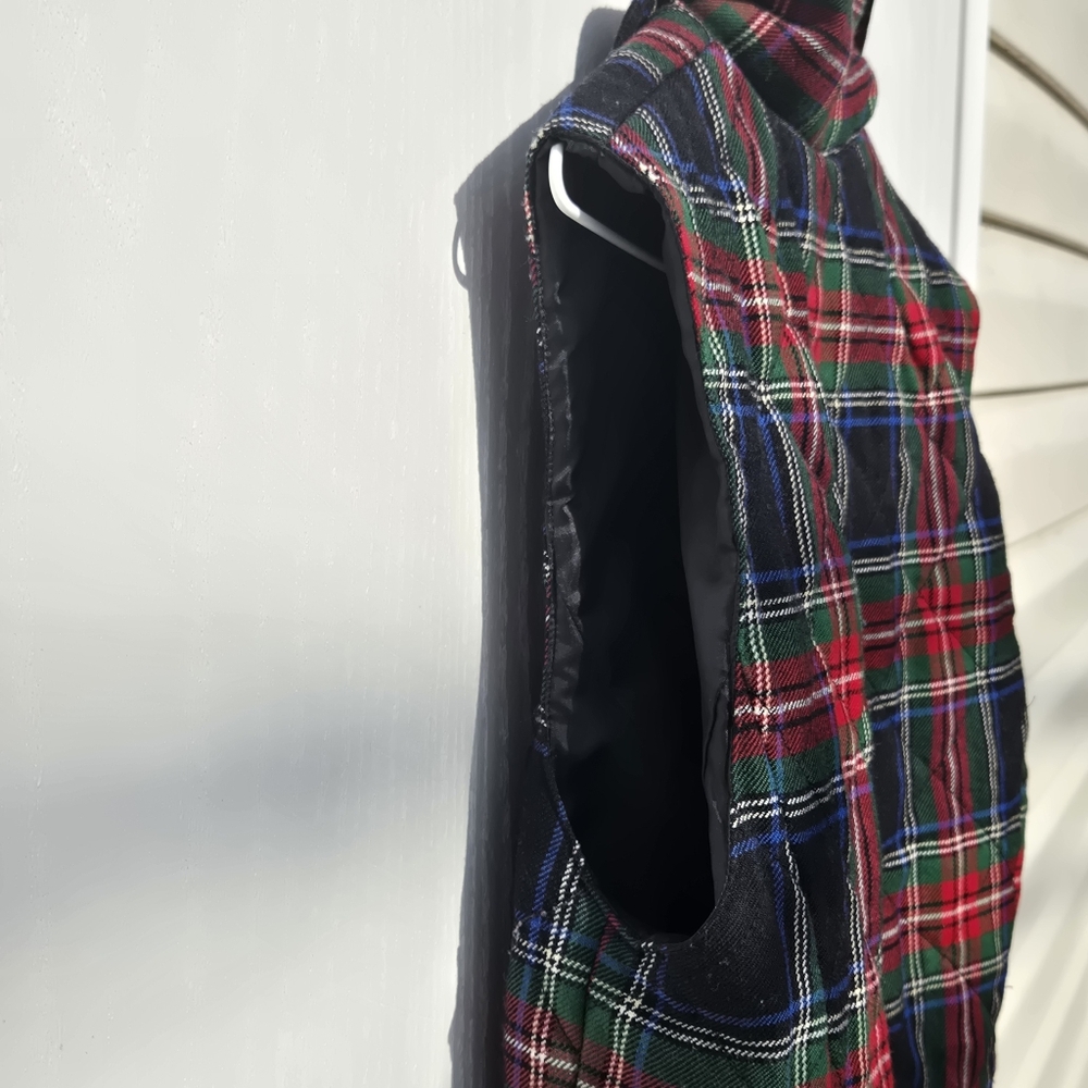 Pendleton Red Tartan Plaid Wool Vest L Christmas Vest Holiday Preppy - Picture 3 of 5